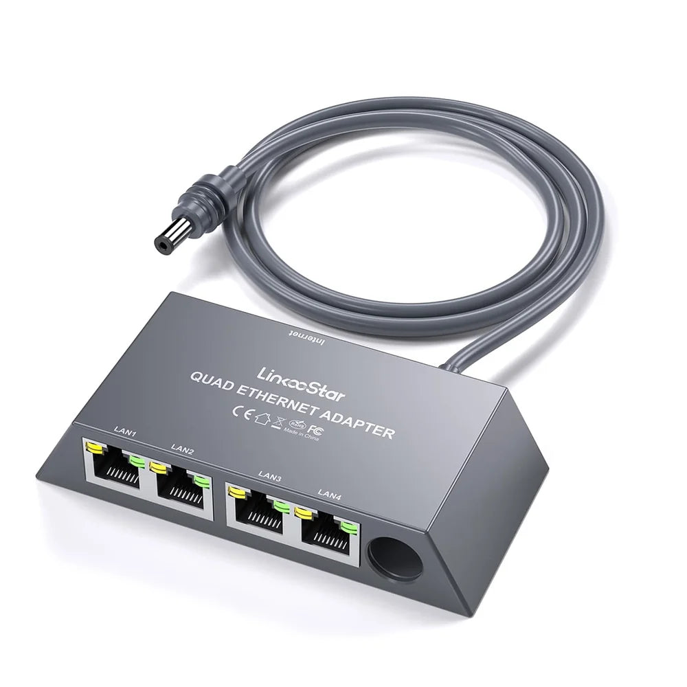 4-Port Ethernet Adapter for Starlink Mini – Connect Up to 4 Devices