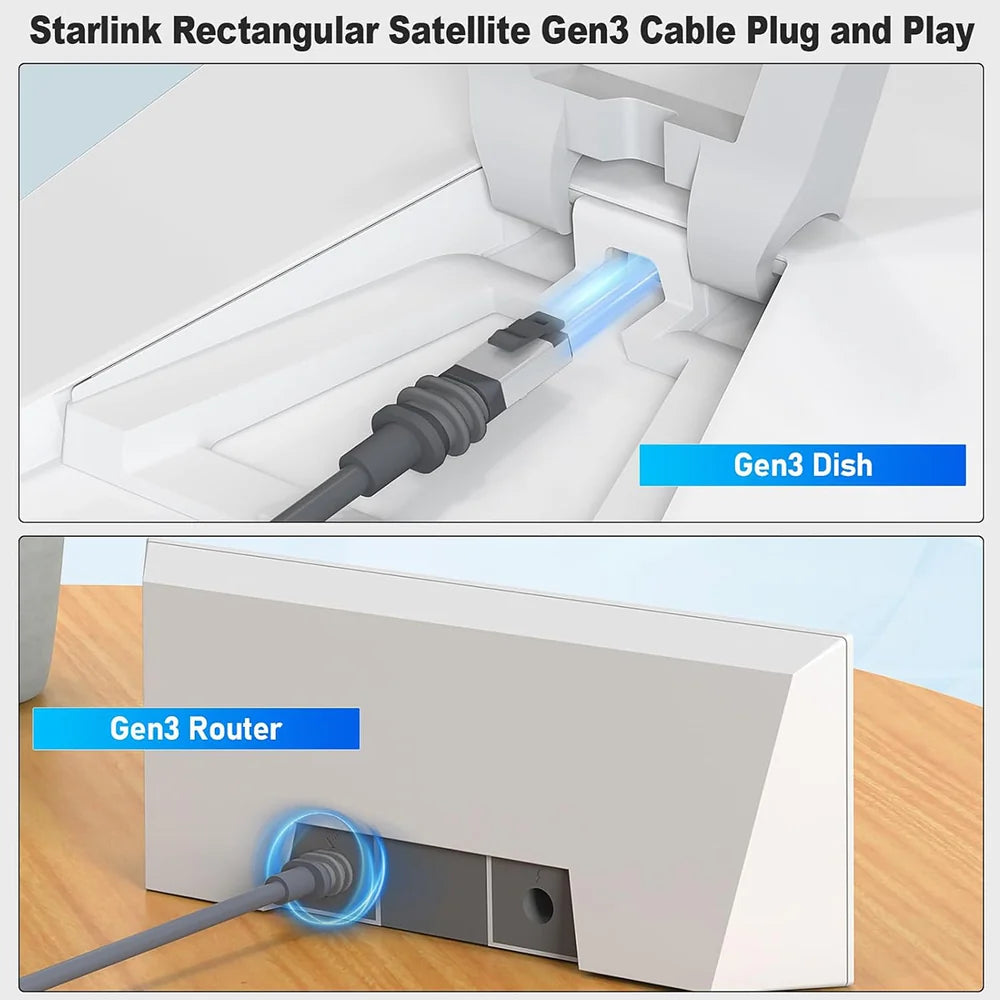 Various replacement extension cables for Starlink Gen 3/Mini feet