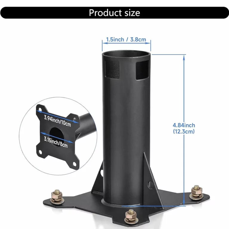 Heavy-Duty Carbon Steel Roof Mount for Starlink Gen 2 Dish