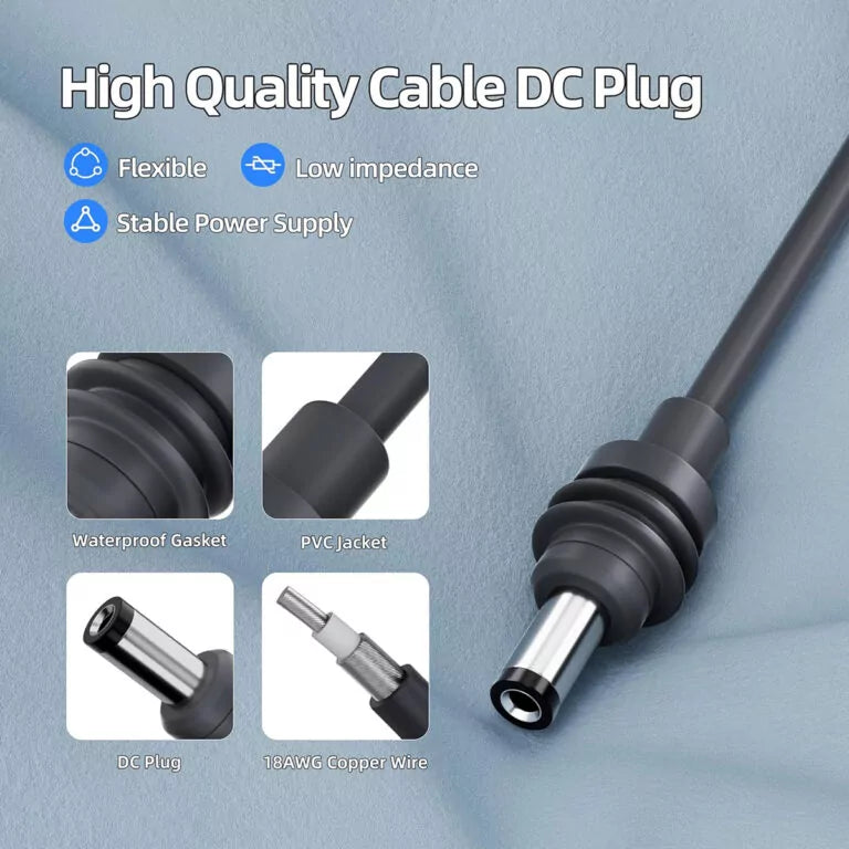 DeWalt Battery Adapter with DC Power Cable for Starlink Mini