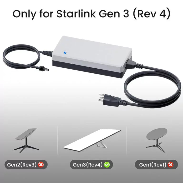 STARGEAR 195W AC Power Adapter Replacement for Starlink Gen 3