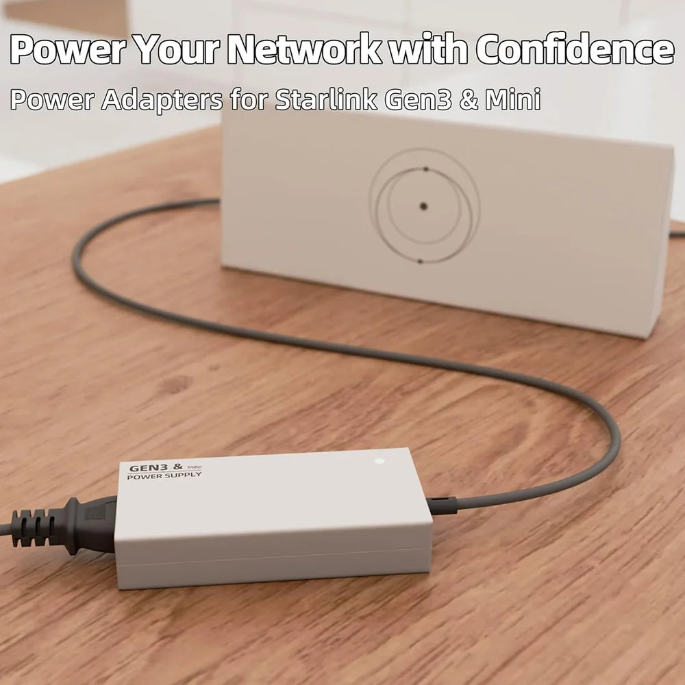 100~240V AC to DC Power Supply Adapter for Starlink Gen 3 & Mini
